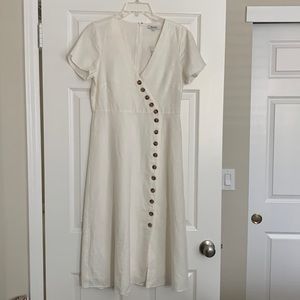 Madewell Cream dress, Size 4 machine wash